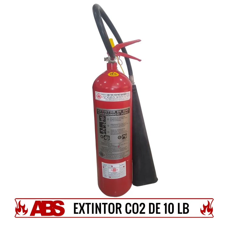 Extintor CO2 de 10 Libras | ABS Equipos contra incendios