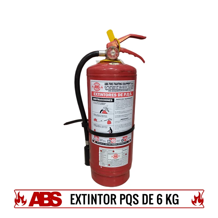 Extintor PQS de 6 Kg | ABS Equipos contra incendios