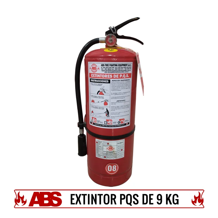 Extintor PQS de 9 Kg | ABS Equipos contra incendios